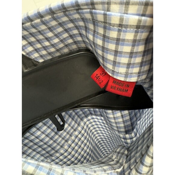HUGO Hugo Boss Kenno Checkered Slim Fit Dress Shirt Size: 14.5 NWT - Picture 7 of 7
